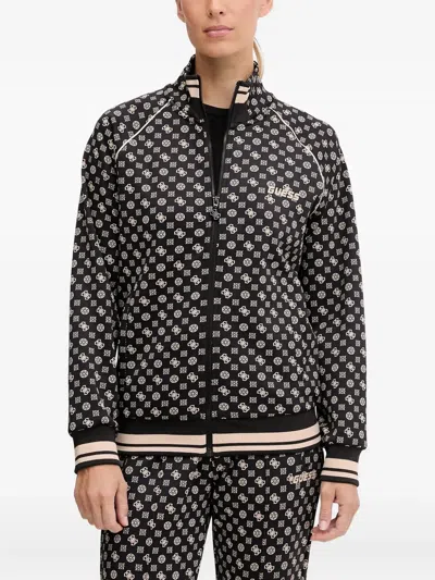 Guess Usa Logo-printed Sweatshirt In Black