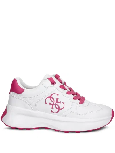 Guess Usa Logo Sneakers In White