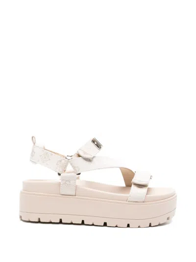 Guess Usa Logo Strap Sandals In Pink