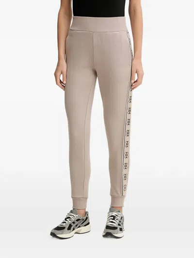 Guess Usa Logo Stripe Trousers In Neutral