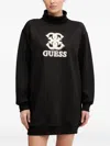 Guess Usa Logo Turtleneck Dress In Black
