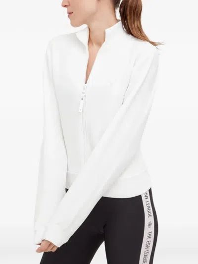 Guess Usa Logo-appliqué Sweatshirt In White