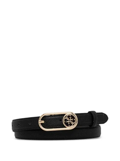 Guess Usa Logo-buckle Belt In Black