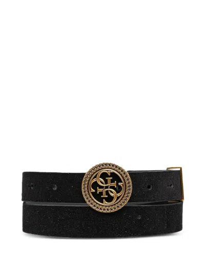 Guess Usa Logo-buckle Belt In Transparent