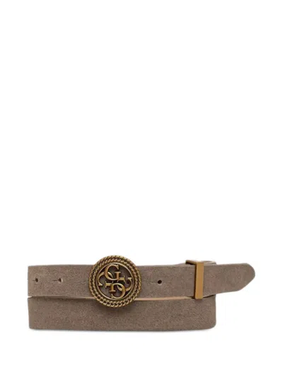 Guess Usa Logo-buckle Belt In Brown