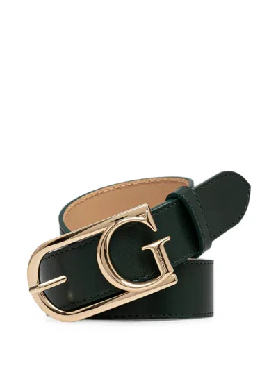 Guess Usa Logo-buckle Belt In Green