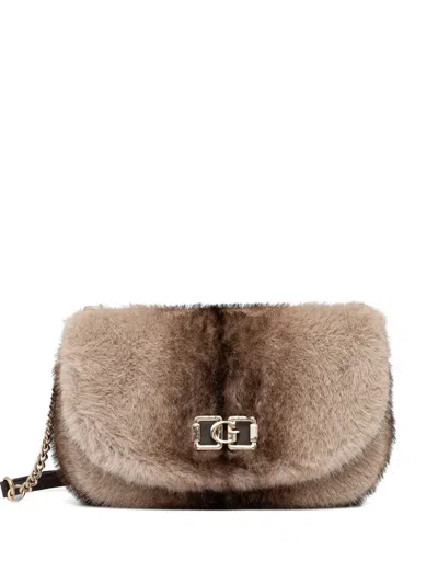 Guess Usa Logochain Satchel Bag In White