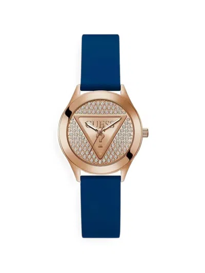Guess Usa Logo-detail 34mm Watch In Multi