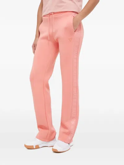 Guess Usa Logo-detail Sweatpants In Pink