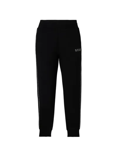 Guess Usa Logo-detail Track Pants In Black