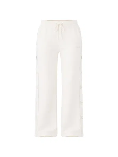 Guess Usa Logo-detail Track Pants In White