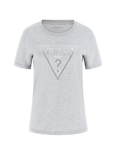 Guess Usa Logo-detail T-shirt In Gray