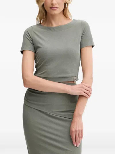 Guess Usa Logo-detail T-shirt In Green