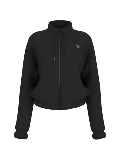 Guess Usa Logo-embellished Sweatshirt In Black