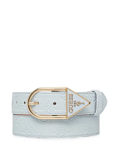 Guess Usa Logo-embossed Buckle-fastening Belt In Green