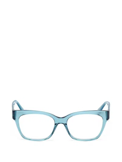 Guess Usa Logo-embossed Cat-eye Glasses In Blue