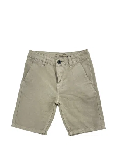 Guess Usa Kids' Logo-embroidered Chino Shorts In Neutrals