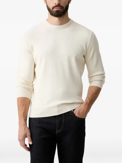 Guess Usa Logo-embroidered Crew-neck Sweater In Blue