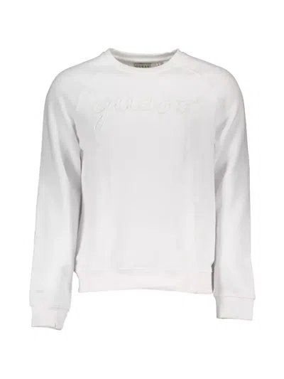 Guess Usa Logo-embroidered Raglan-sleeve Sweatshirt In White