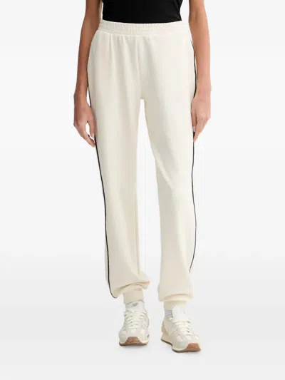 Guess Usa Logo-embroidered Side-stripe Track Pants In Neutral