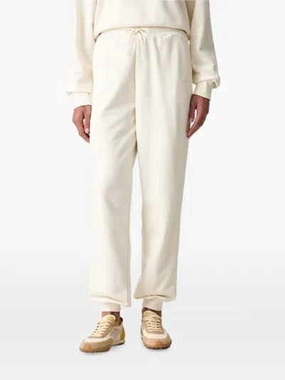 Guess Usa Logo-embroidered Track Pants In Neutral