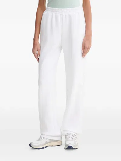 Guess Usa Logo-embroidered Track Pants In White