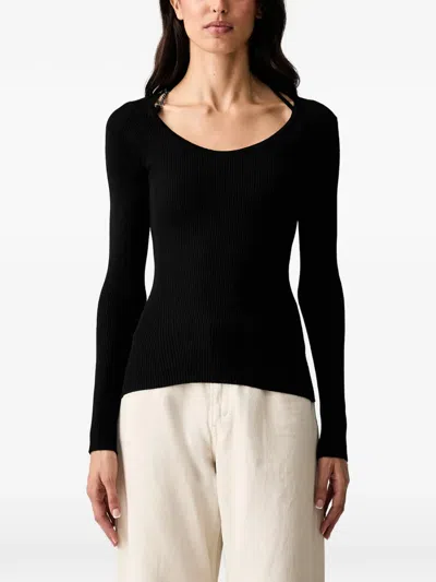Guess Usa Logo-lettering Ribbed-knit Sweater In Animal Print