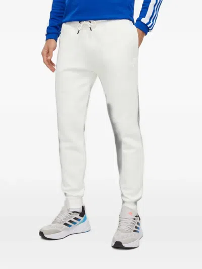Guess Usa Logo-patch Drawstring Track Pants In White