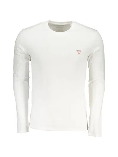 Guess Usa Logo-patch Long-sleeve T-shirt In White