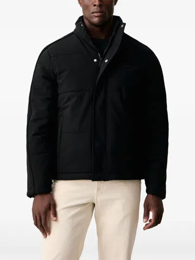 Guess Usa Logo-patch Puffer Jacket In Black