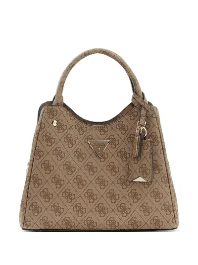 Guess Usa Logo-pattern Tote Bag In Neutral