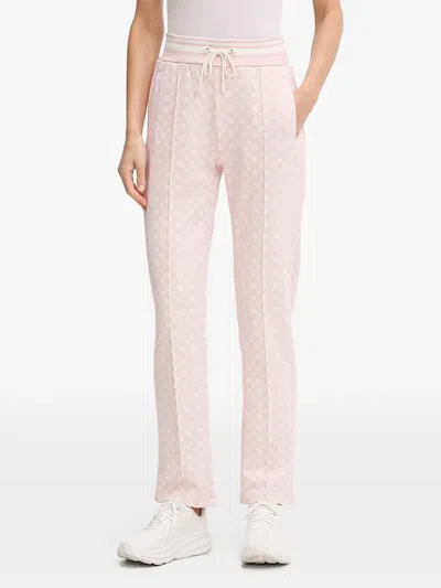 Guess Usa Logo-patterned Track Pants In Pink