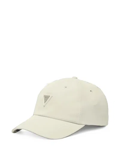 Guess Usa Logo-plaque Baseball Cap In Neutral
