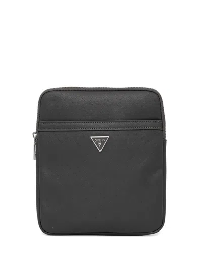 Guess Usa Logo-plaque Messenger Bag In Pattern