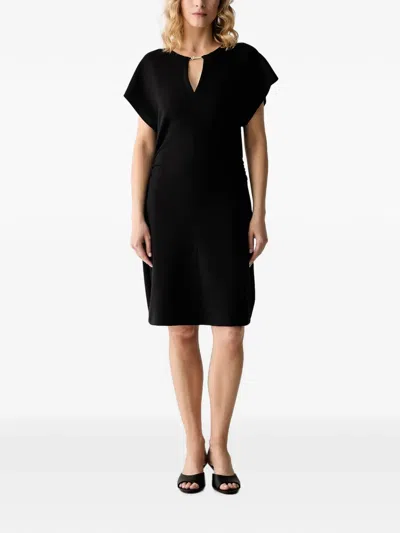 Guess Usa Logo-plaque Mini Dress In Black