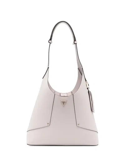 Guess Usa Logo-plaque Shoulder Bag In Neutral