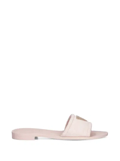 Guess Usa Logo-plaque Slides In Pink