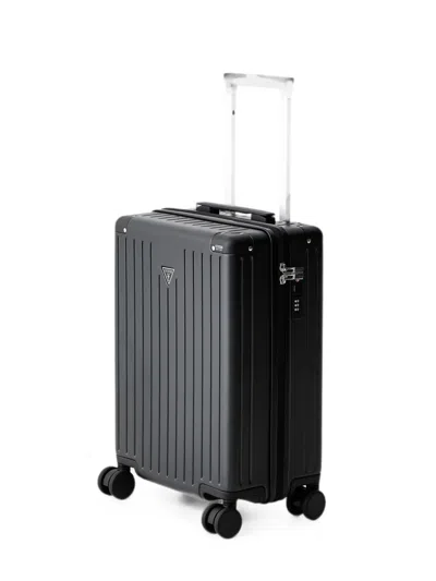 Guess Usa Logo-plaque Suitcase In Black