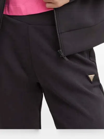 Guess Usa Logo-plaque Track Pants In Black