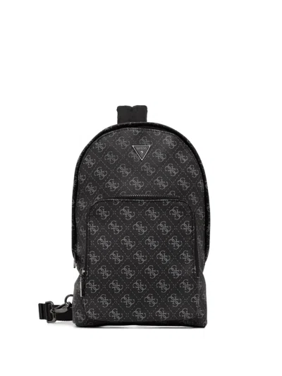 Guess Usa Logo-print Backpack In Black