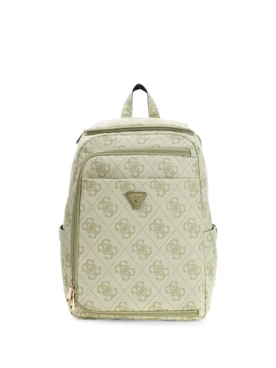 Guess Usa Logo-print Berta Backpack In Green