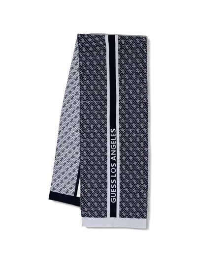 Guess Usa Logo-print Knitted Scarf In Pattern