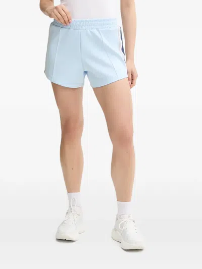 Guess Usa Logo-print Side-stripe Shorts In Blue