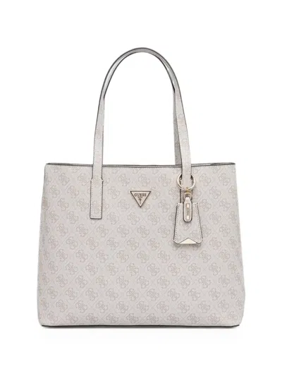 Guess Usa Logo-print Tote Bag In Neutral