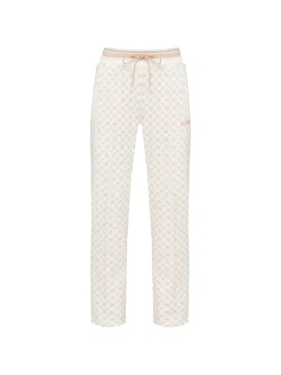 Guess Usa Logo-print Track Pants In Neutral