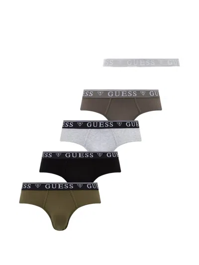 Guess Usa Logo-waistband Briefs In Multi