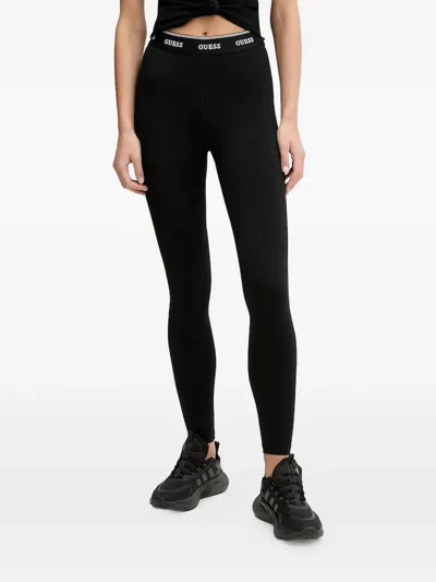 Guess Usa Logo-waistband Leggings In Multi