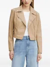 Guess Usa Long-sleeve Biker Jacket In Brown