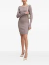 Guess Usa Long Sleeve Mini Dress In Gray