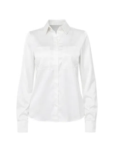 Guess Usa Long-sleeve Pocket Shirt In White